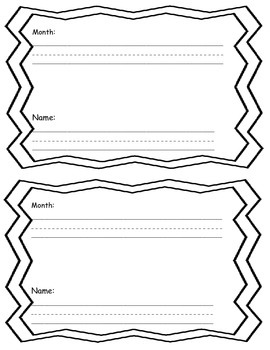 Preview of writing journal with sight words and checklist