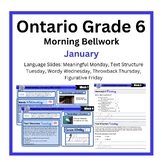 Morning Literacy: January Bell Ringers: Ontario Grade 6