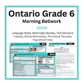 Morning Literacy: June Bell Ringers: Ontario Grade 6