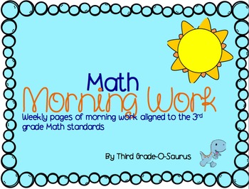 Preview of Morning Math Work