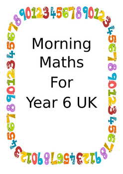 Preview of Morning Maths Y6 Sample