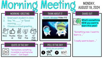 Preview of Morning Meeting # 1 - SEL