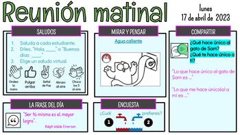 Preview of Morning Meeting # 27 S P A N I S H - Singularidad- SEL