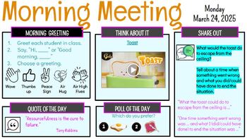 Preview of Morning Meeting # 28 - Being Resourceful - SEL