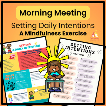 Preview of Morning Meeting ~ A Mindfulness Exercise for Setting Daily Intentions