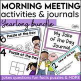 Morning Meeting Activities Bundle | Jokes | Logic Puzzles | Writing Prompts