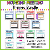 Morning Meeting Activities Bundle | Themed Monthly Activities