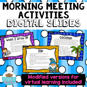 Preview of Morning Meeting Activities Digital Slides