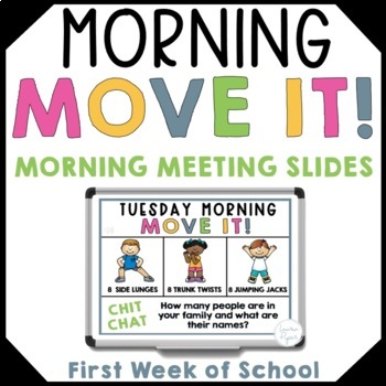 Preview of Morning Meeting Slides First Week of School Activities