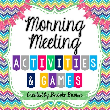 Preview of Morning Meeting Activities & Games