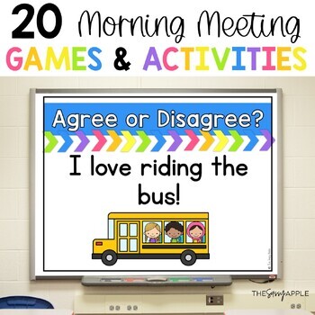 Preview of Morning Meeting Activities Games Slides Sharing Questions