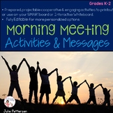 Morning Meeting Activities and Morning Messages Bundle Pro