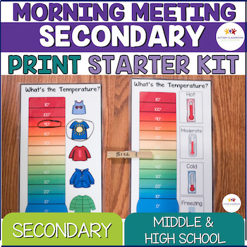 Preview of Morning Meeting Activities for Special Education & Autism - Middle & High School