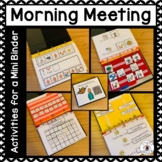 Morning Meeting Activities for a Mini Binder