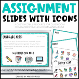 Morning Meeting | Assignment Instruction Slides with Icons