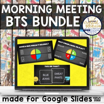 Preview of Morning Meeting Back to School Icebreaker Games made for Google Slides™