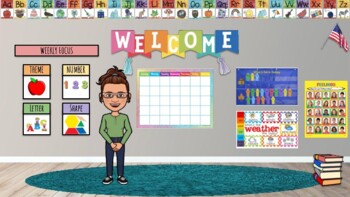 Preview of Morning Meeting Bitmoji Classroom