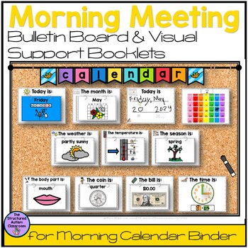 Preview of Morning Meeting Calendar Bulletin Board and Visual Supports Special Education