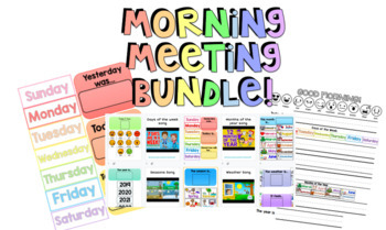 Preview of Morning Meeting - Calendar Bundle