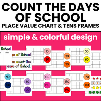 Preview of Morning Meeting/Calendar Count the Days of School:Ten Frames & Place Value Chart