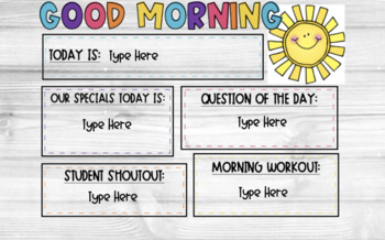 Preview of Morning Meeting/Calendar Slides