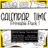 Morning Meeting Calendar Time Activities (Printable Pack 1)