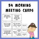 Morning Meeting Cards