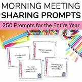 Morning Meeting Cards | Morning Meeting Share Prompts BUNDLE