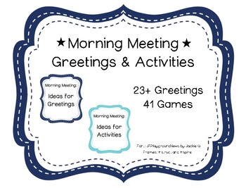 Preview of Morning Meeting Cards for Greetings and Activities