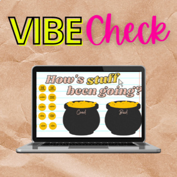 Preview of Morning Meeting Check In Activity for Middle & High School | Vibe Check SEL 