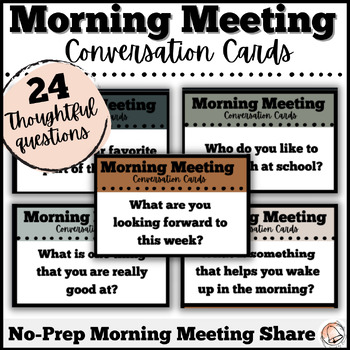 Preview of Morning Meeting | Conversation Cards | Social Emotional Learning | Free resource