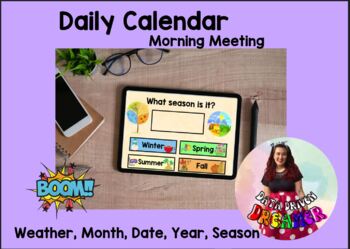 Preview of Morning Meeting - Daily Calendar BOOM CARDS