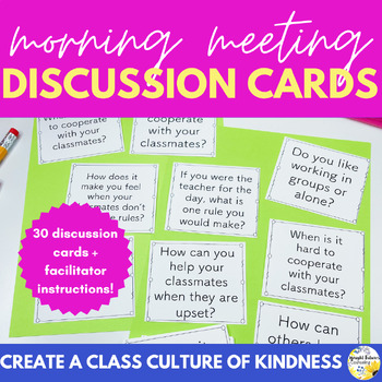Preview of Morning Meeting Discussion Cards