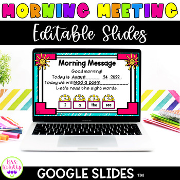 Preview of Morning Meeting Editable Slides