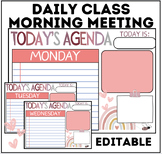 Morning Meeting Editable | Today's Agenda | Class Agenda