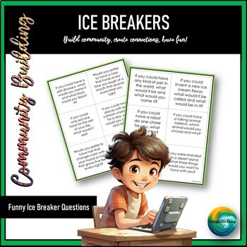 Preview of Morning Meeting - FREE Ice Breaker Questions / Funny conversation starters / K-2