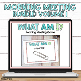 Morning Meeting Games Bundle / Great for Class Parties & B
