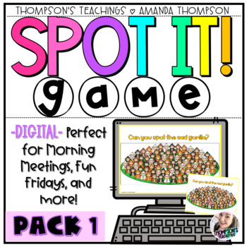 Preview of Morning Meeting Games | Find the Difference | Spot it Challenge