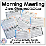 Morning Meeting Games for the Upper Elementary Classroom (