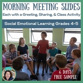 Morning Meeting Slides Social Emotional Learning Activitie