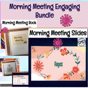 Preview of Morning Meeting Google Slides and Printable Interactive Book