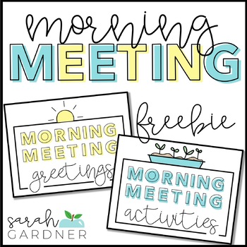 Preview of Morning Meeting Greetings & Activities