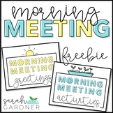 Morning Meeting Greetings & Activities