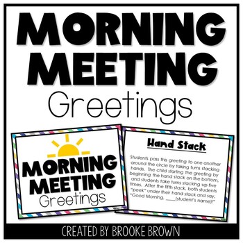 Preview of Morning Meeting Greetings - Community Building - Back to School Greeting Cards