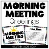 Morning Meeting Greetings - Community Building - Back to S