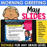 May Spring End of Year Morning Meeting Slides Daily Agenda