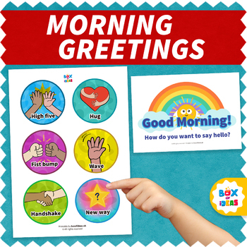 Preview of Morning Meeting Greetings Choices Poster - Back to School (Classroom Decor)