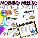 Morning Meeting Greetings and Activities Print and Google Slides