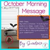 October Morning Message Halloween Morning Work for Editing
