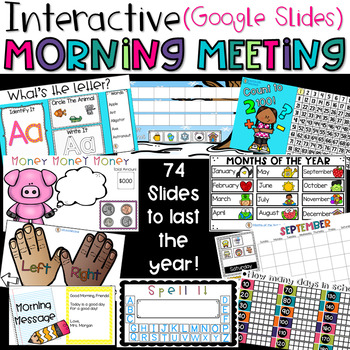 Preview of Morning Meeting Interactive Calendar Google Slides